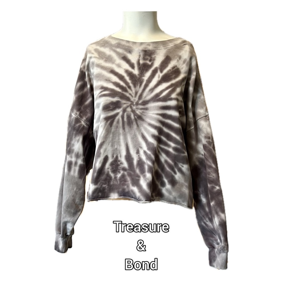 Treasure & Bond Tie-Dye Crop Sweatshirt